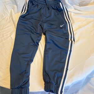 Nike Kids Blue Joggers with White Stripes